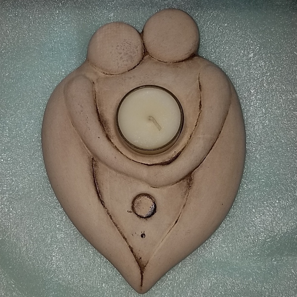 *SOLD* Ceramic tealight/incense holder